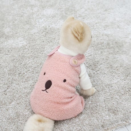 【ITSDOG】テディベアボアオールインワン　ピンク