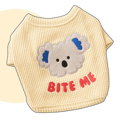 【BITE ME】コアラクロップドTシャツ〈バター〉