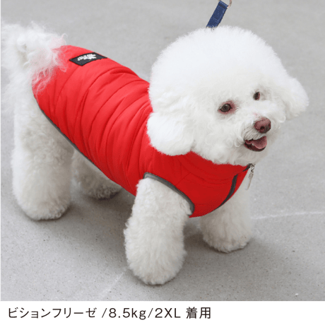 【ITSDOG】極暖マイクロファイバーダウンベスト　レッド〈S〜XL〉
