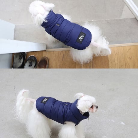 【ITSDOG】極暖マイクロファイバーダウンベスト　ネイビー〈S〜XL〉