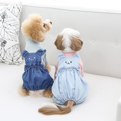 【ITSDOG】かぼちゃパンツのオールインワンデニム　ブルー