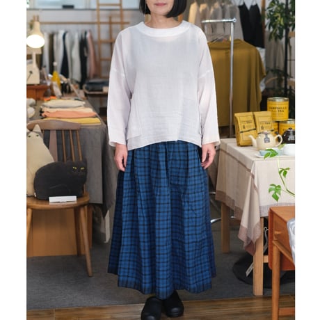 サリゲナク / ティッシュペーパー・Flat ２／２ Blouse -（強撚コットンラミーローン)