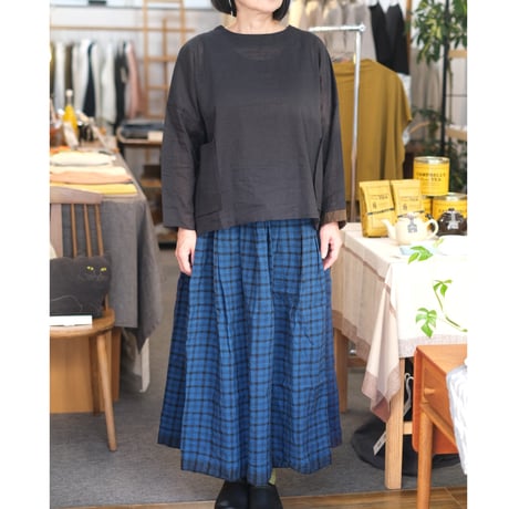 サリゲナク / ティッシュペーパー・Flat ２／２ Blouse -（強撚コットンラミーローン)