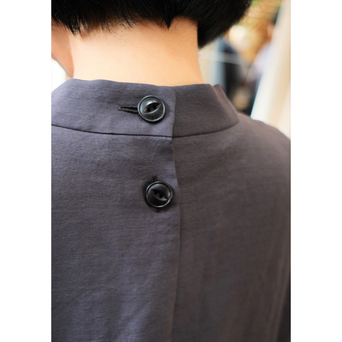 ヒムカシ / square french tunic (偽リネン / 軽量軽撥水ポリエステル)