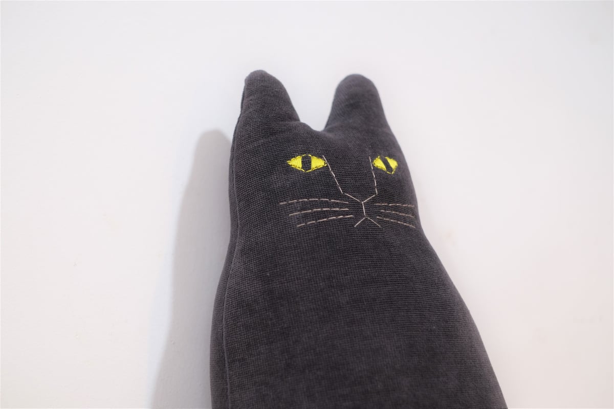 トモタケ クッション 黒ネコ ネロ Kei Kei☆. トモタケ / 動物クッション (animal cushion) / 黒ネコ