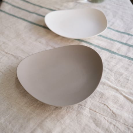 shionari plate ホワイト 3種x2枚 SHIONARI plate(White/Gray