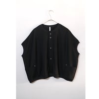 サリゲナク / ずっときれいな Barrel U Neck Cardigan-（FABRITEC / 変形ピケ）
