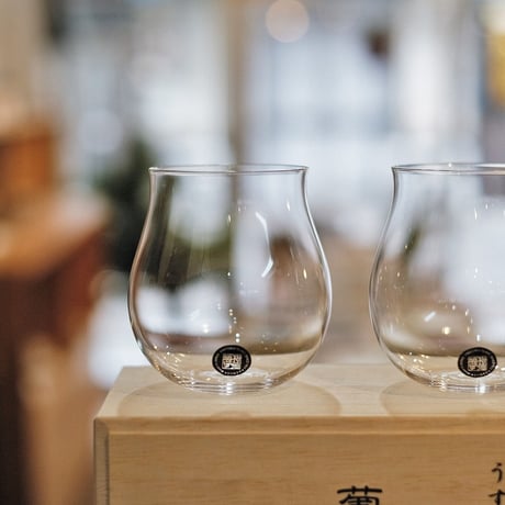 松徳硝子 / うすはり葡萄酒器ブルゴーニュ（2個セット・木箱入り）