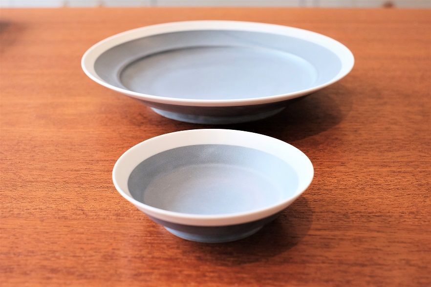 yumiko iihoshi porcelain / with4 gray 12 plate