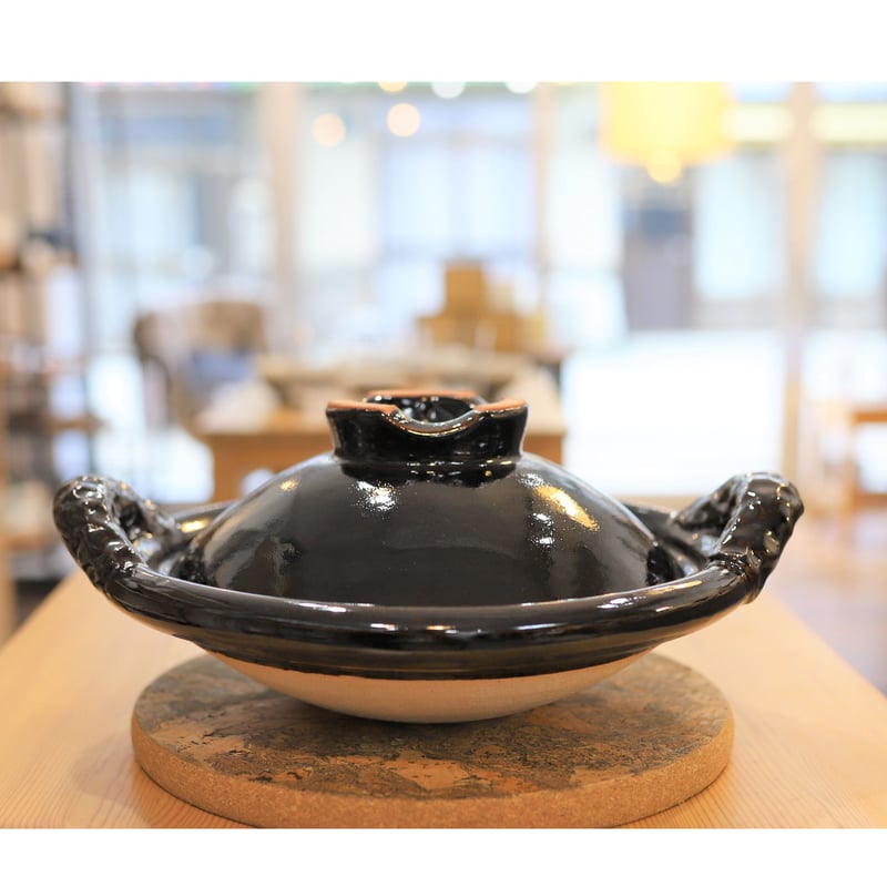 土楽窯 / 黒鍋 尺(3~4人用) | mother duck ONLINE STORE