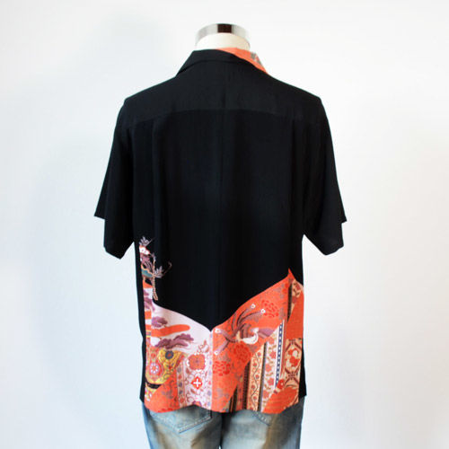 sunsurf 御所車　着物柄　アロハシャツ　Lサイズ sunsurf 御所車 着物柄 アロハシャツ Lサイズ