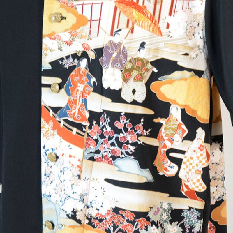 着物アロハシャツ_平安絵巻 | 和柄レザーバッグ・着物アロハシャツ販売