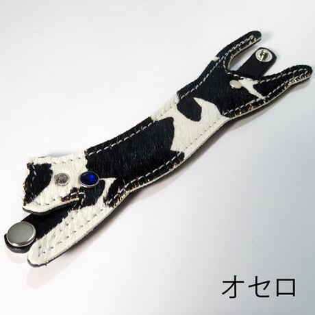 猫バッグチャーム＆草履チャーム　草履の目印に！　レザーチャーム
