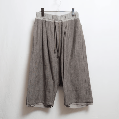KONTRACT 006-06PT, Layered-Hem Easy Sarouel Pants