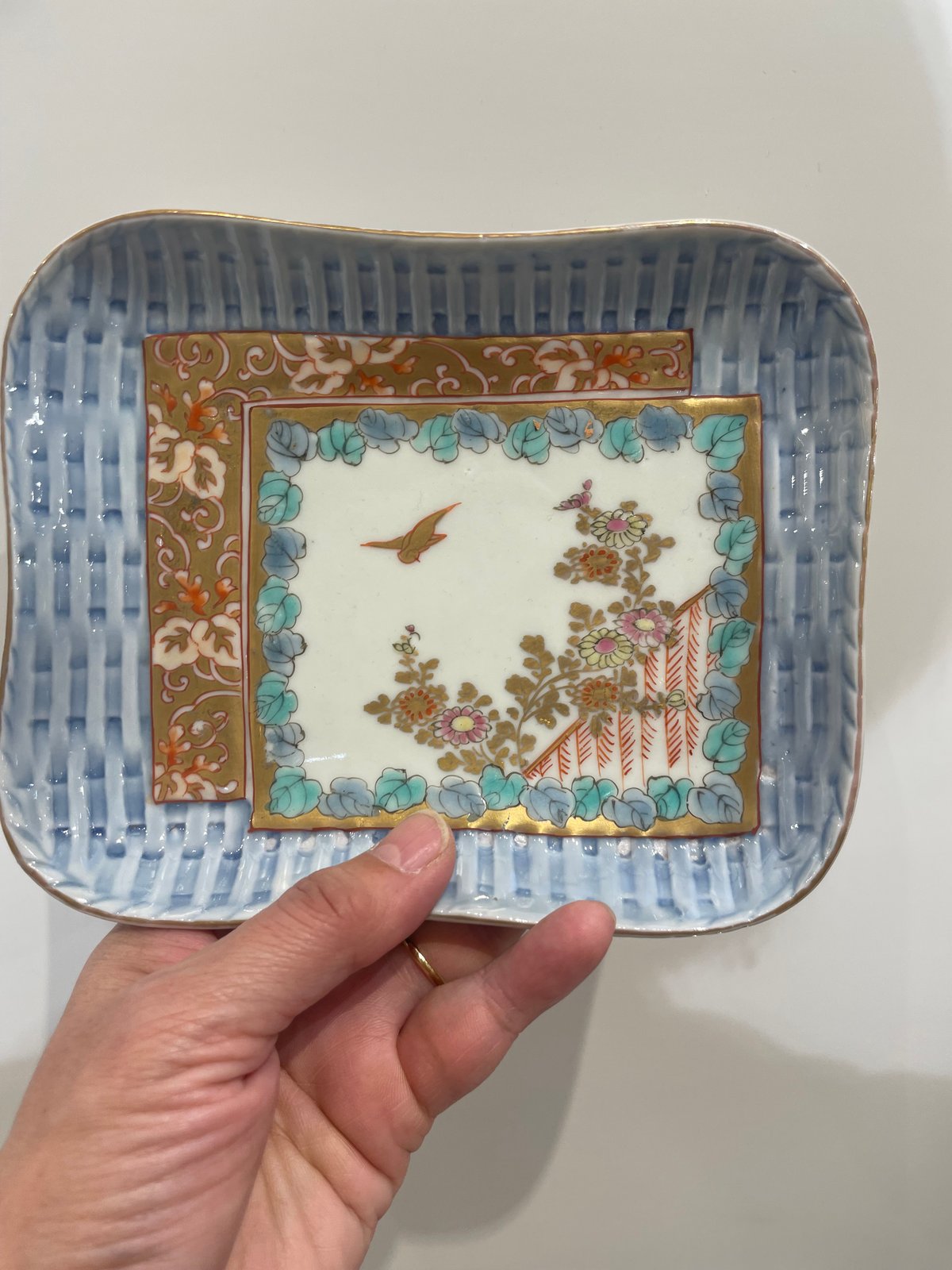 古伊万里 色絵変形皿 花鳥文様 明治期 | れいゆぅる rayures
