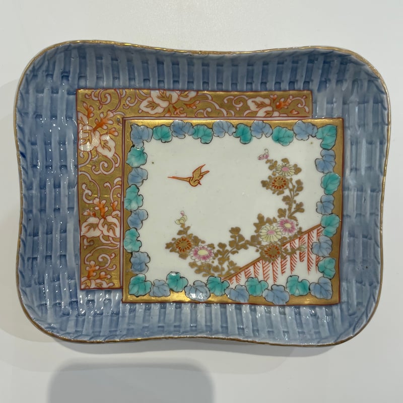 古伊万里 色絵変形皿 花鳥文様 明治期 | れいゆぅる rayures