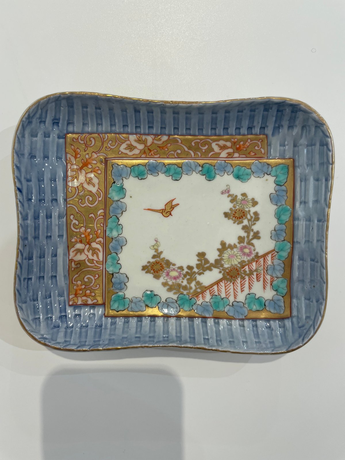 古伊万里 色絵変形皿 花鳥文様 明治期 | れいゆぅる rayures