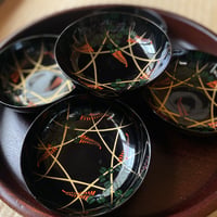 山中塗　漆器　菓子皿　藤文様