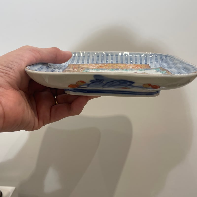 古伊万里 色絵変形皿 花鳥文様 明治期 | れいゆぅる rayures