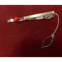 本赤珊瑚　ネクタイ　タイタック（デッドストック未使用品）　ステンレス製　日本製 1960年代
