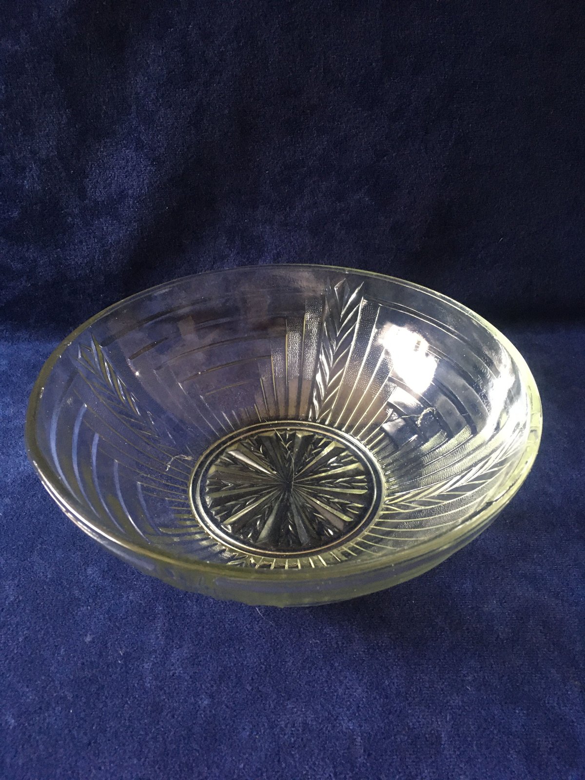 アンティーク ガラス鉢 φ30.5cm 怖 