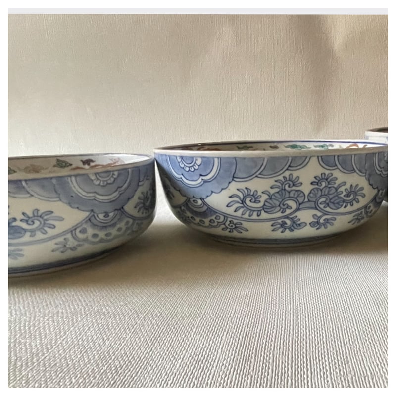 古伊万里 色絵三鉢 波千鳥文様 幕末〜明治 | れいゆぅる rayures 古伊万里 色絵三鉢 波千鳥文様 幕末〜明治 | れいゆぅる rayures