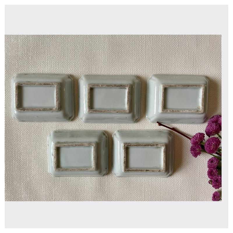 瀬戸焼 長角豆皿 陽刻鯛文様 明治時代 | れいゆぅる rayures