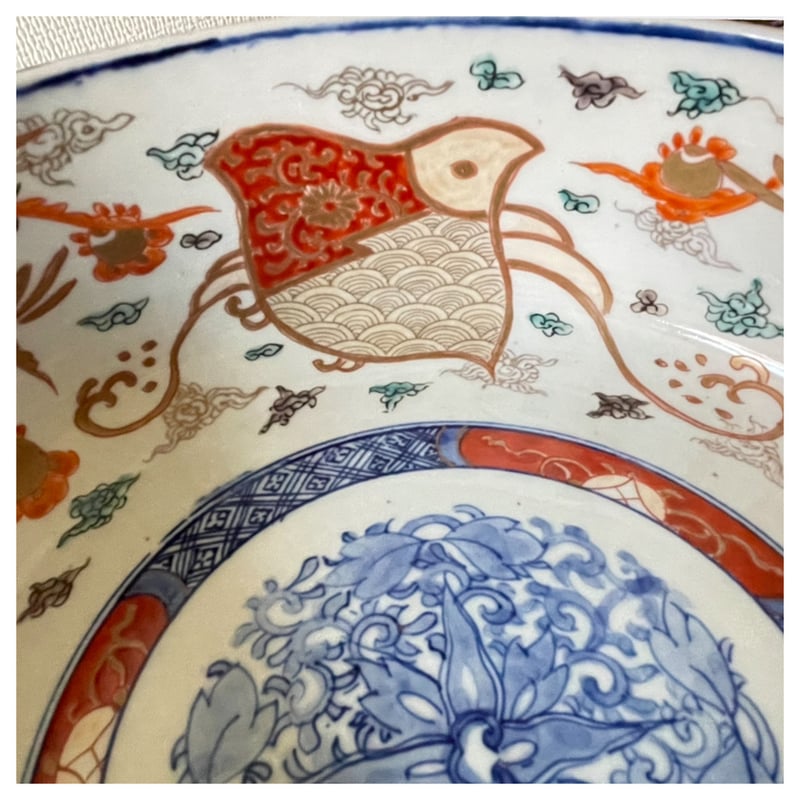 古伊万里 色絵三鉢 波千鳥文様 幕末〜明治 | れいゆぅる rayures 古伊万里 色絵三鉢 波千鳥文様 幕末〜明治 | れいゆぅる rayures