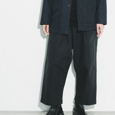 KONTRACT Ease Tuck Trousers c/peハイカウントウェザーワイドタックパンツ