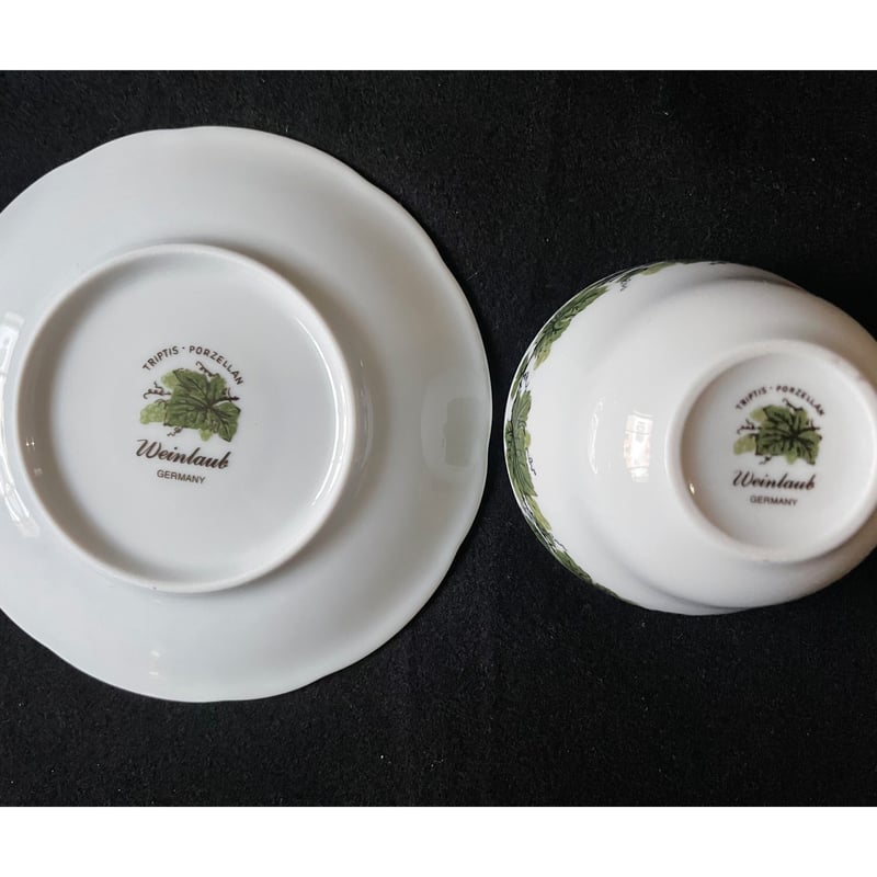 カップ＆ソーサ Weinlauk TRIPTIS-PORZELLAN made in germ