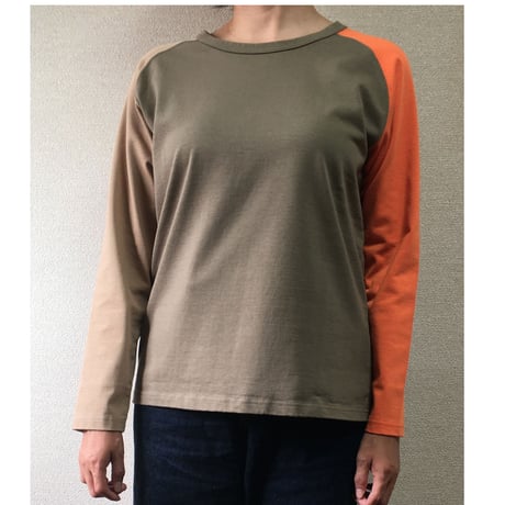 Nigel cabourn women COLOUR MIX T-SHIRT LONG SLEEVE