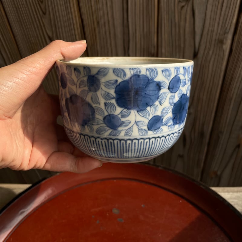 古伊万里 染付二段重 細線花文様 (共箱付) 江戸後期 | れいゆぅる rayures