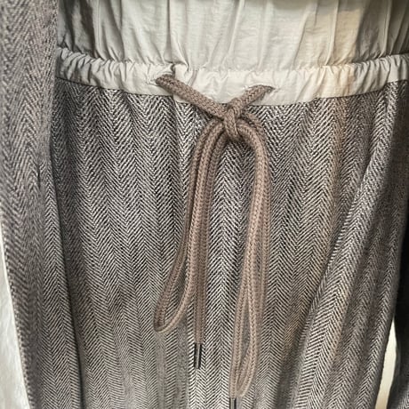 KONTRACT 006-06PT, Layered-Hem Easy Sarouel Pants