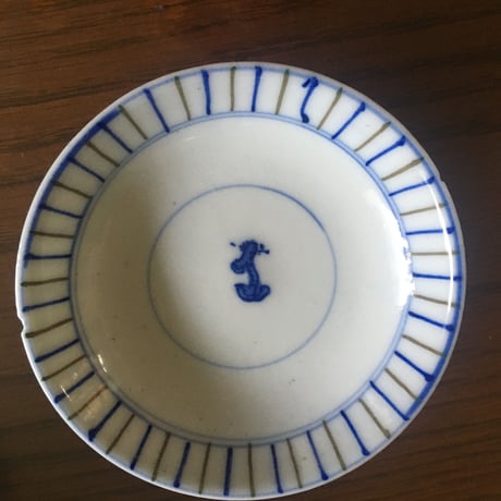 瀬戸焼　麦わら茶碗　縞文様　明治時代