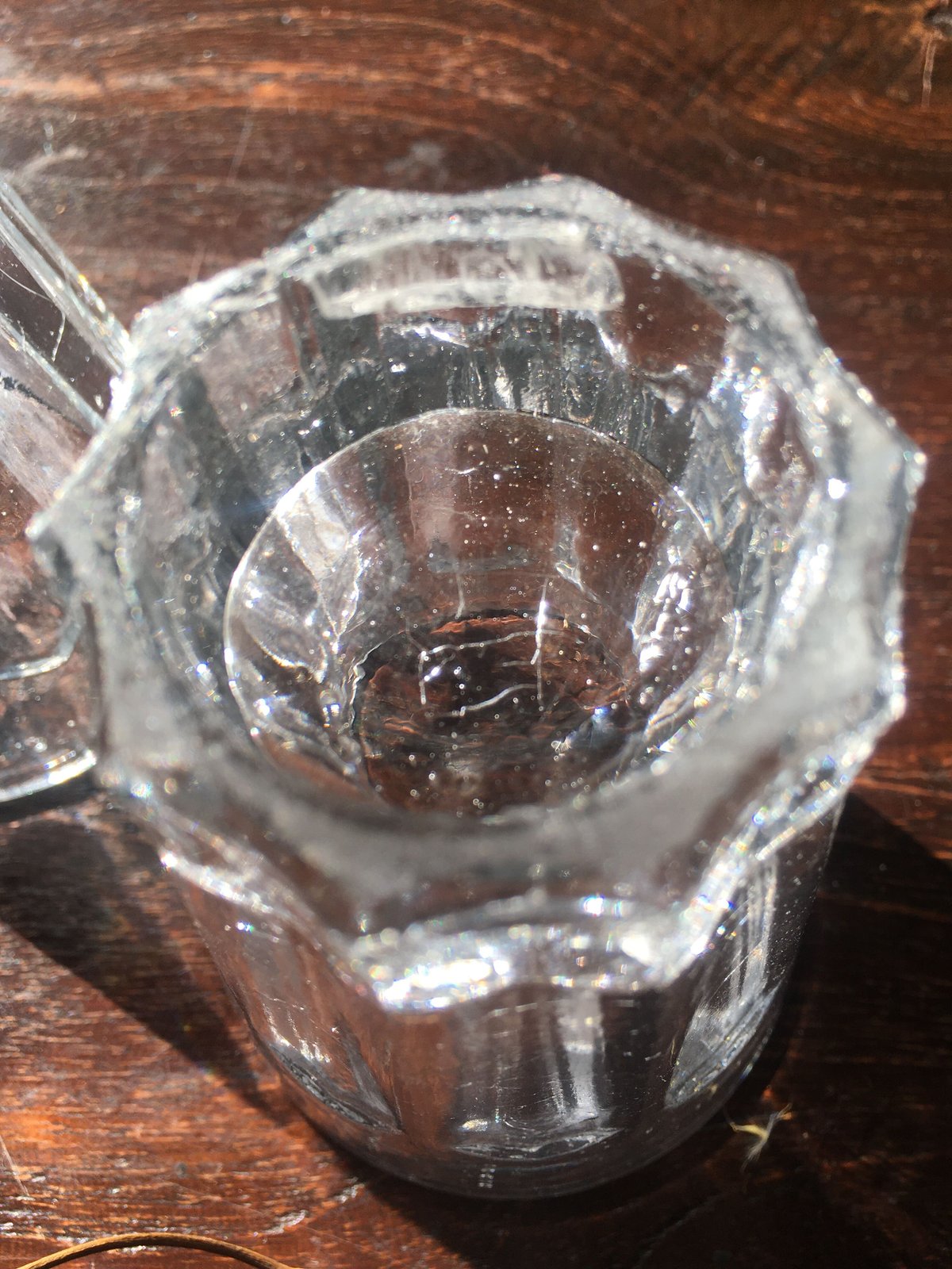 5枚セット 型吹きガラス 明治 鉛ガラス 皿