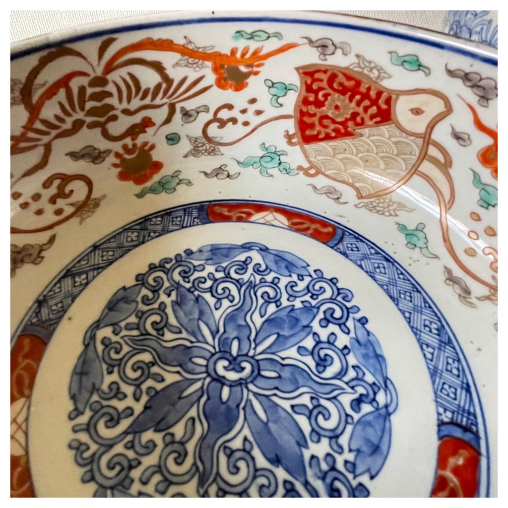 古伊万里 色絵三鉢 波千鳥文様 幕末〜明治 | れいゆぅる rayures 古伊万里 色絵三鉢 波千鳥文様 幕末〜明治 | れいゆぅる rayures