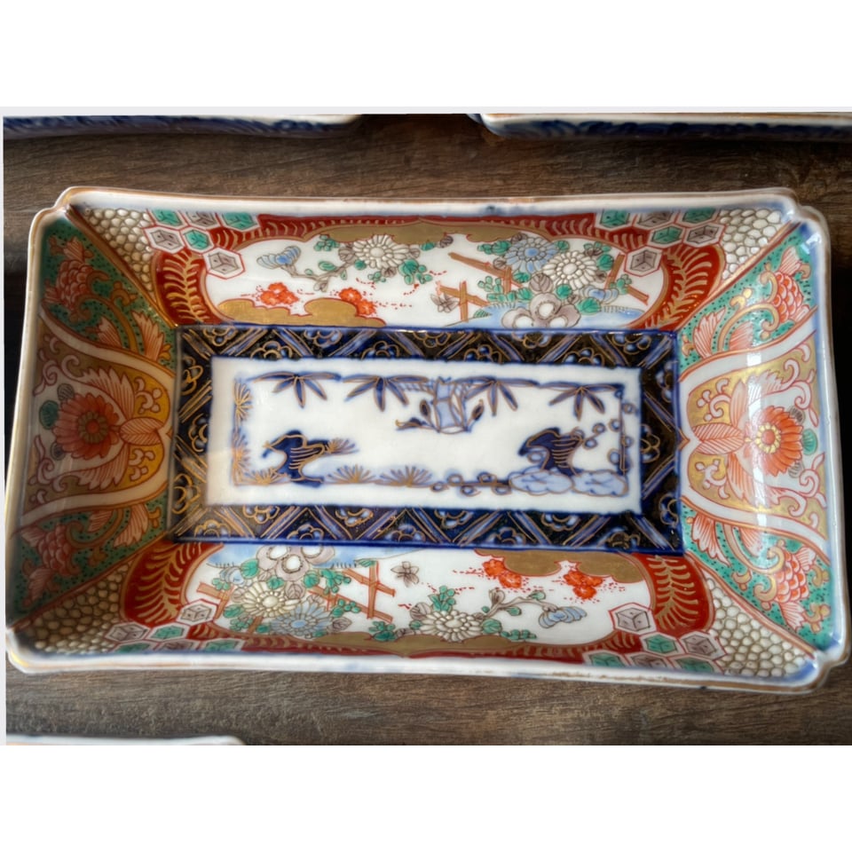 古伊万里色絵長角皿 花文様 明治時代 | れいゆぅる rayures
