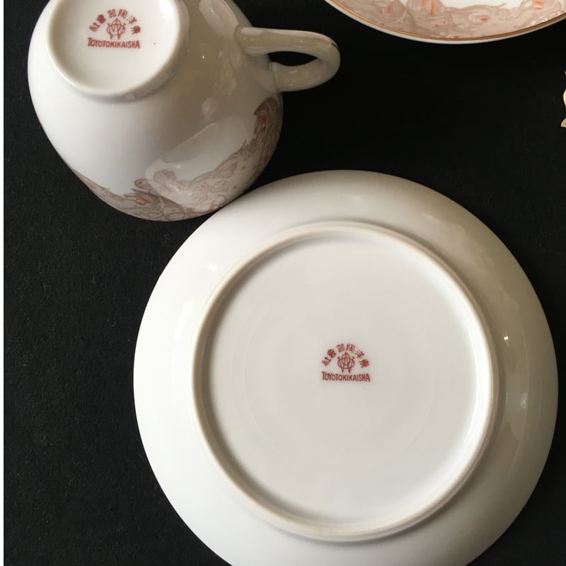 カップ＆ソーサ 東洋陶器 6客セット 戦前 昭和初期 箱なし