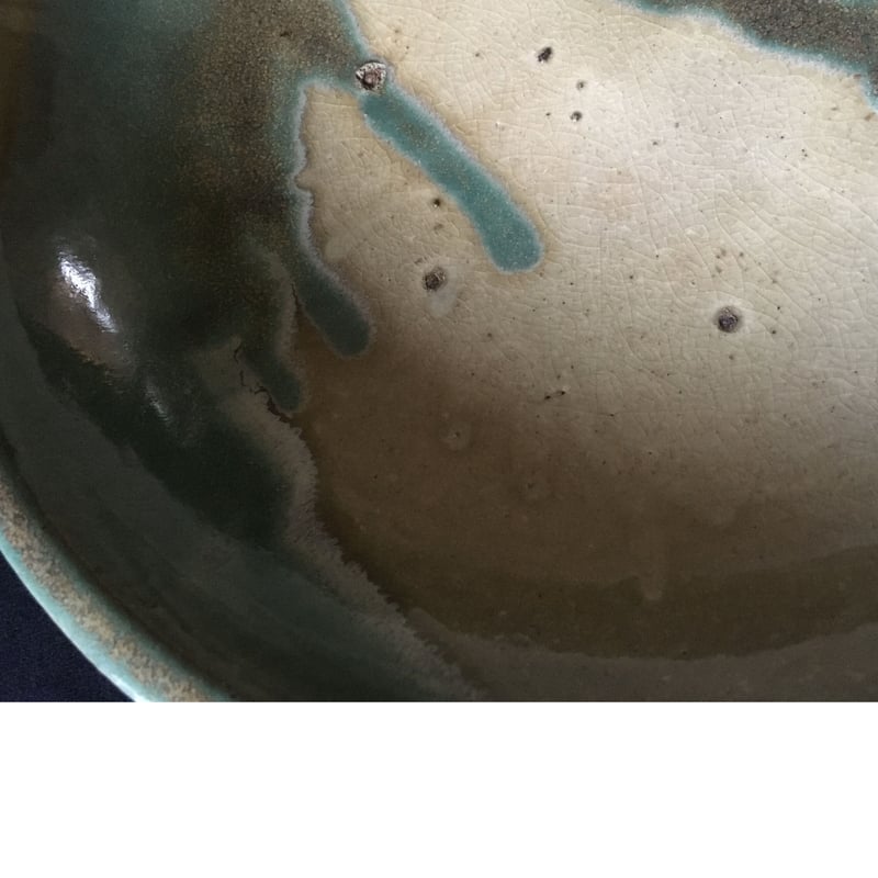 瀬戸焼 大皿 青釉薬垂らし文様 江戸後期 | れいゆぅる rayures 瀬戸焼 大皿 青釉薬垂らし文様 江戸後期 | れいゆぅる rayures