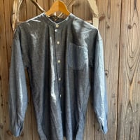 Nigel carbon LYBRO WORK SH CRINKLED CHAMBRAY