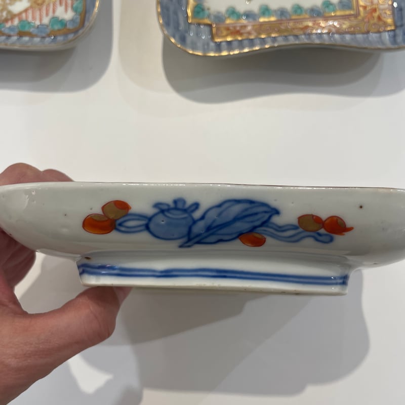 古伊万里 色絵変形皿 花鳥文様 明治期 | れいゆぅる rayures