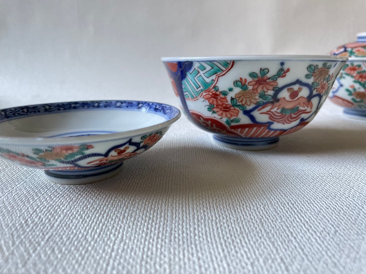 大聖寺伊万里 蓋付き茶碗 鳳凰文様 江戸後期 | れいゆぅる rayures