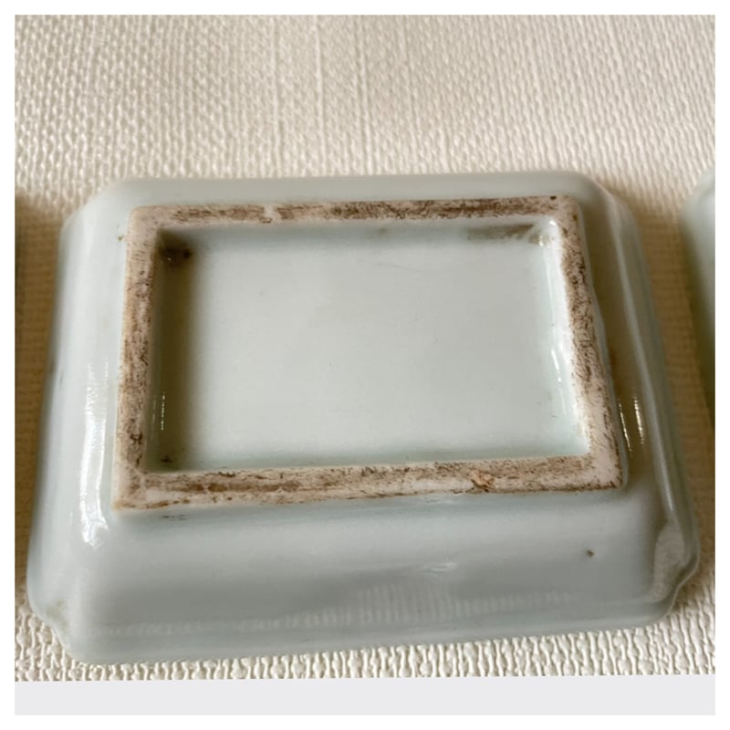 瀬戸焼 長角豆皿 陽刻鯛文様 明治時代 | れいゆぅる rayures