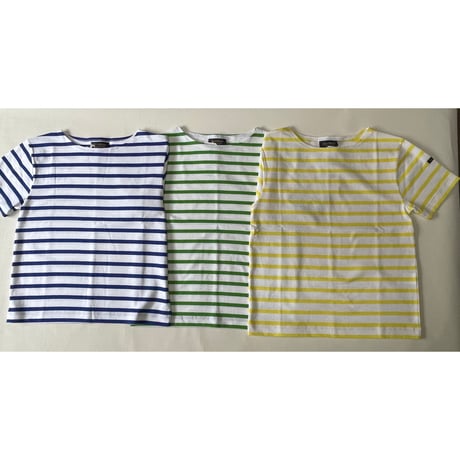 Le minor   ルミノア　 short sleeve  lateral stripes 20ゲージ（薄手）