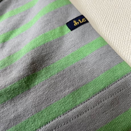 Le minor   ルミノア　 short sleeve  lateral stripes 20ゲージ（薄手）