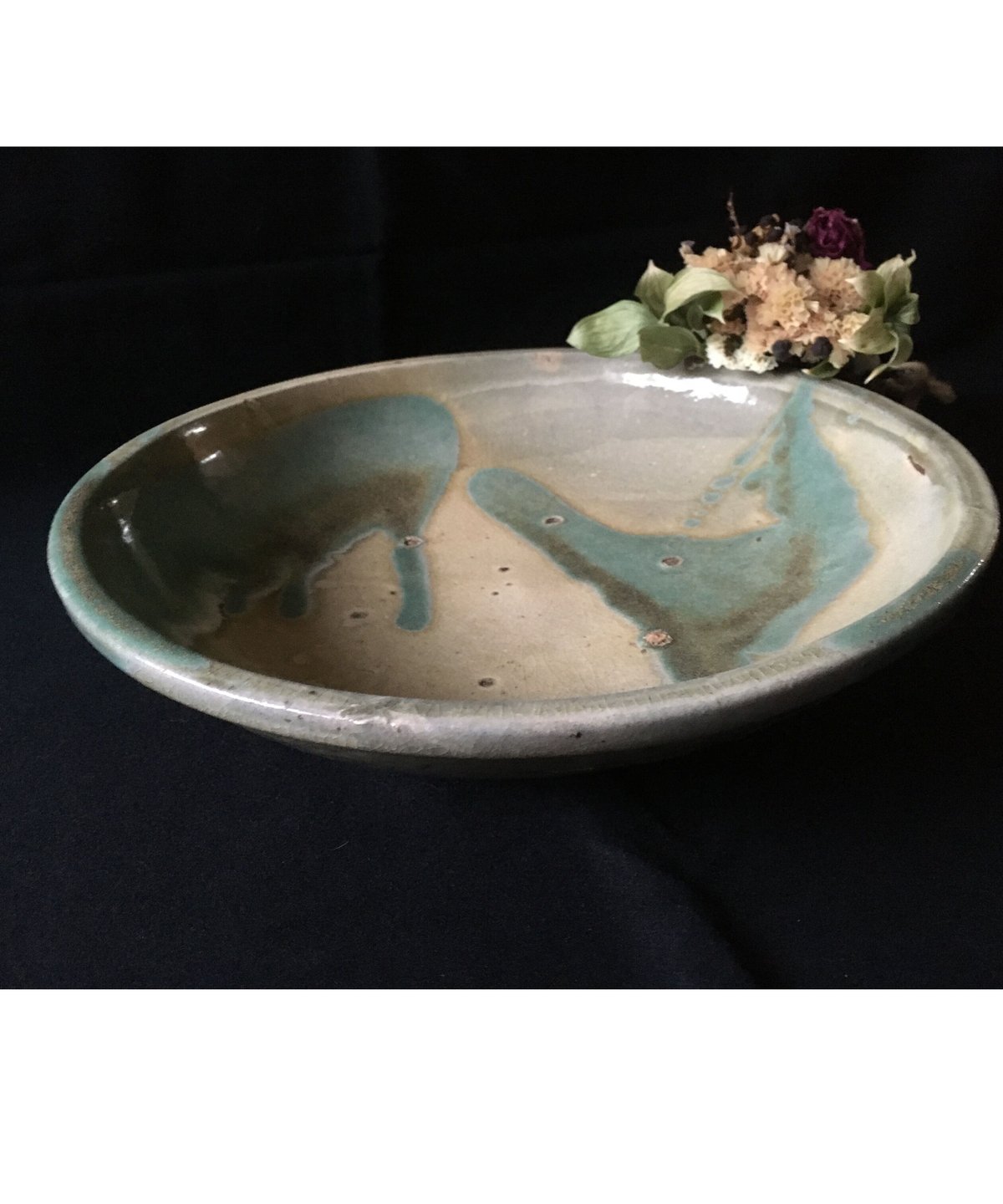 大皿（江戸時代後期の作品との言い伝えあり） 古伊万里 金彩色絵桐に鳳凰図花文大皿 径一尺八寸オーバー 江戸