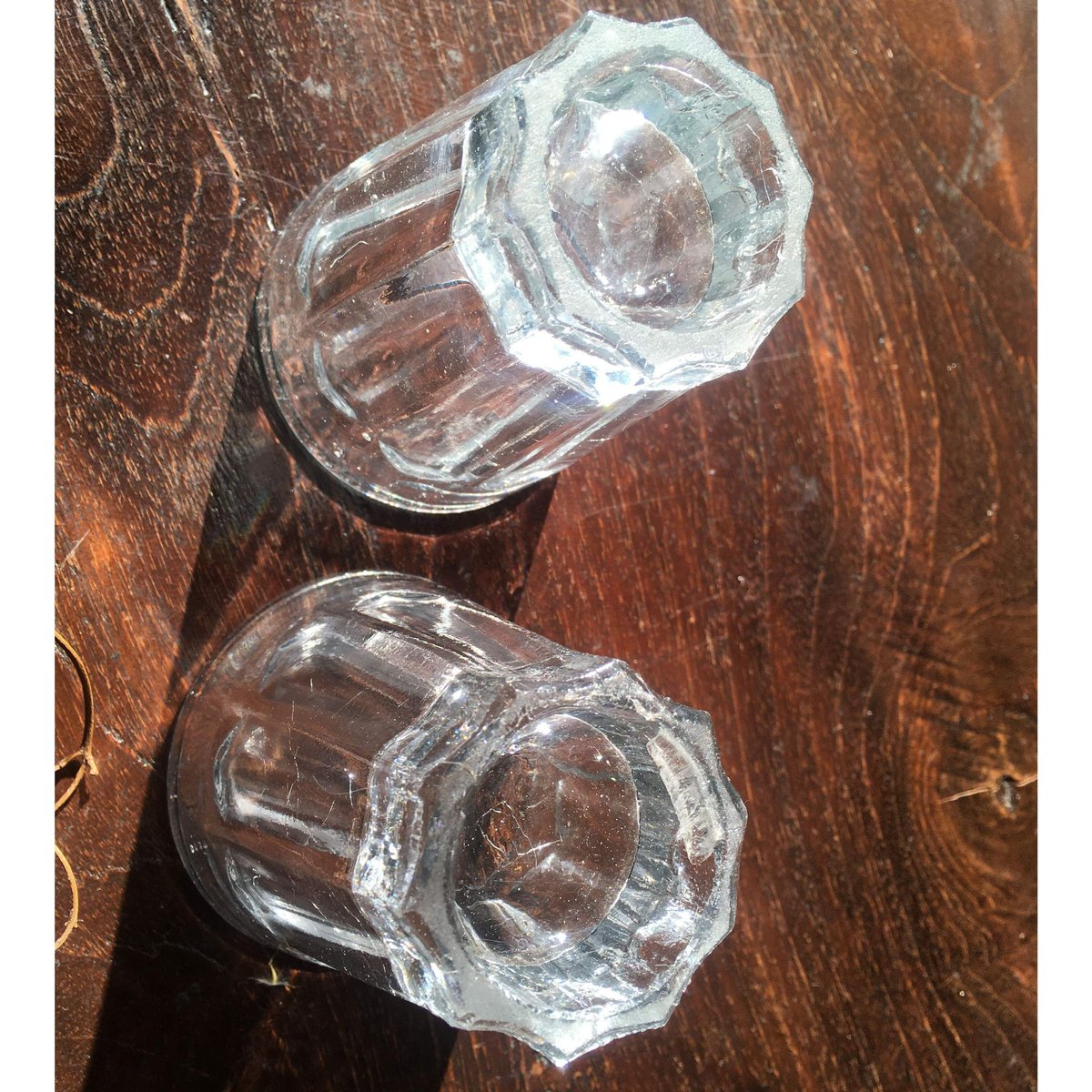 ５枚セット 型吹きガラス 明治 鉛ガラス 皿 5枚セット 型吹きガラス 明治 鉛ガラス 皿