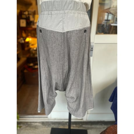 KONTRACT 006-06PT, Layered-Hem Easy Sarouel Pants