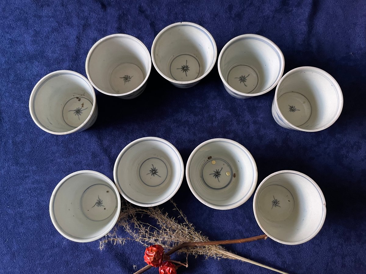 古伊万里 細線壽鳥文様 完品/ニュウ、アタリ 江戸後期 | れいゆ