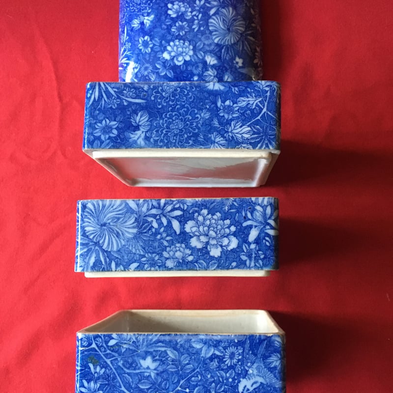 幕末～明治の大きい印判藍深鉢
